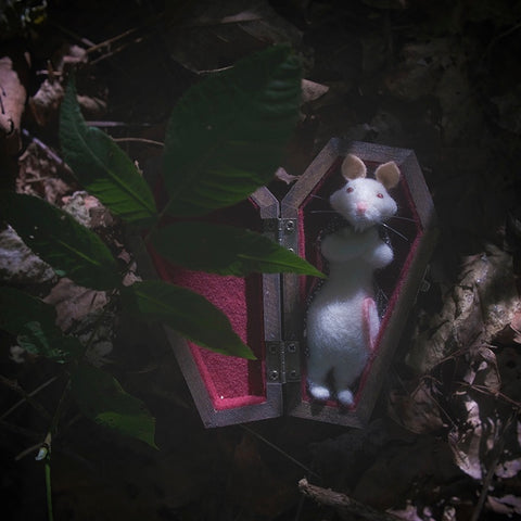 Mouse in Coffin Print - Sugar Smallhouse