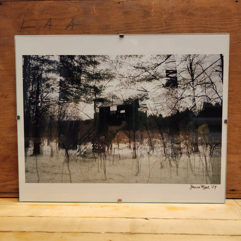 8x10 Framed Fitgerald Lake Conservation Area Double Exposure Print - Laura Mason Photography