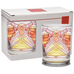 Orange Butterfly Rocks Glass Set