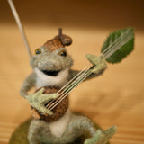 Felted Banjo-Playing Frog