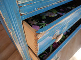 Old Blue Paint Chest Drawers