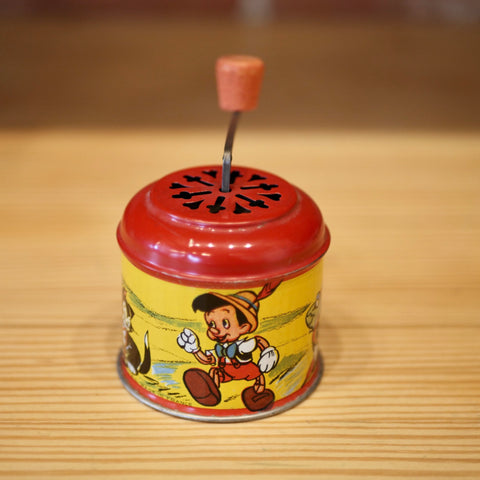 Early Tin Pinocchio Music Box - Made in France - rare