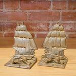 Brass Boat & Dolphin Bookends