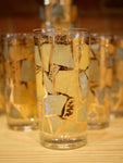 Set of 7 Vintage Briard Mosaic Collins Glasses