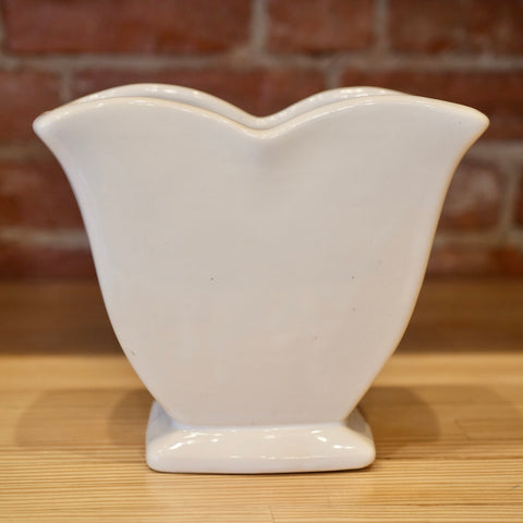 White McCoy Tulip Vase 7"