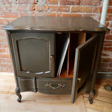 Grey Record Cabinet with Drawer