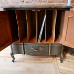 Grey Record Cabinet with Drawer