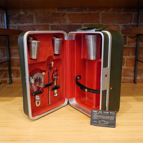 Leatherette Travel Bar