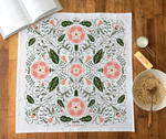 Pink Pansies Tea Towel