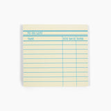 Library Card Post-It Notes YELLOW