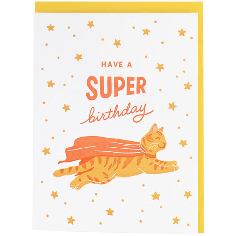 Super Cat Birthday Card