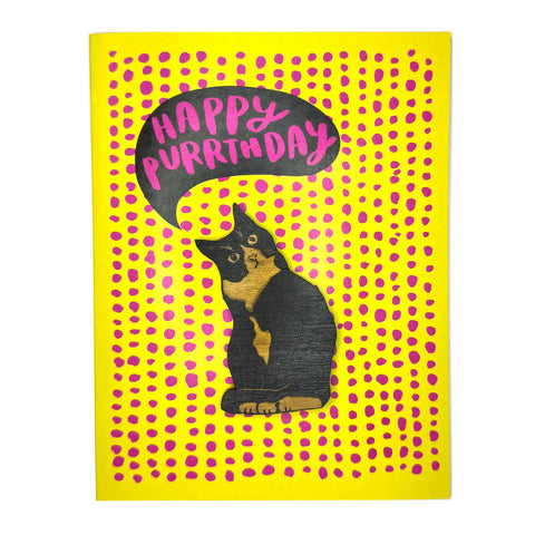 Happy Purrthday Magnet Card