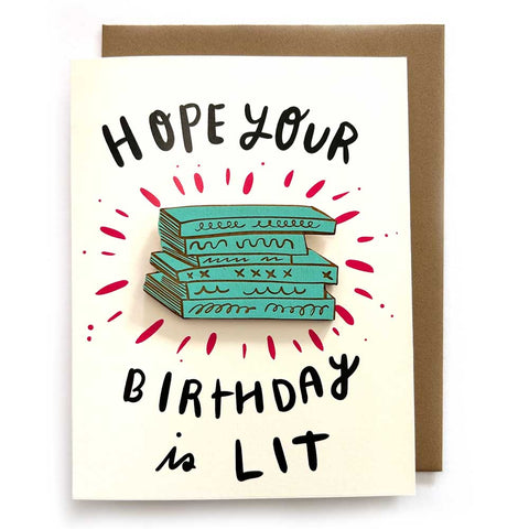 Lit Birthday Magnet Card