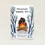 Campfire (Michigan) Enamel Pin - Wildship Studio