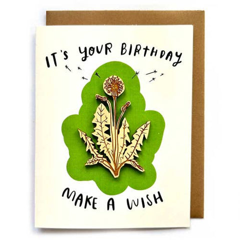 Dandelion Birthday Magnet Card