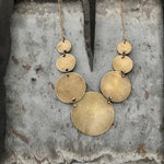 Etched Full Moon Bib Necklace