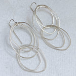 Shimmer Drop Earrings - Silver